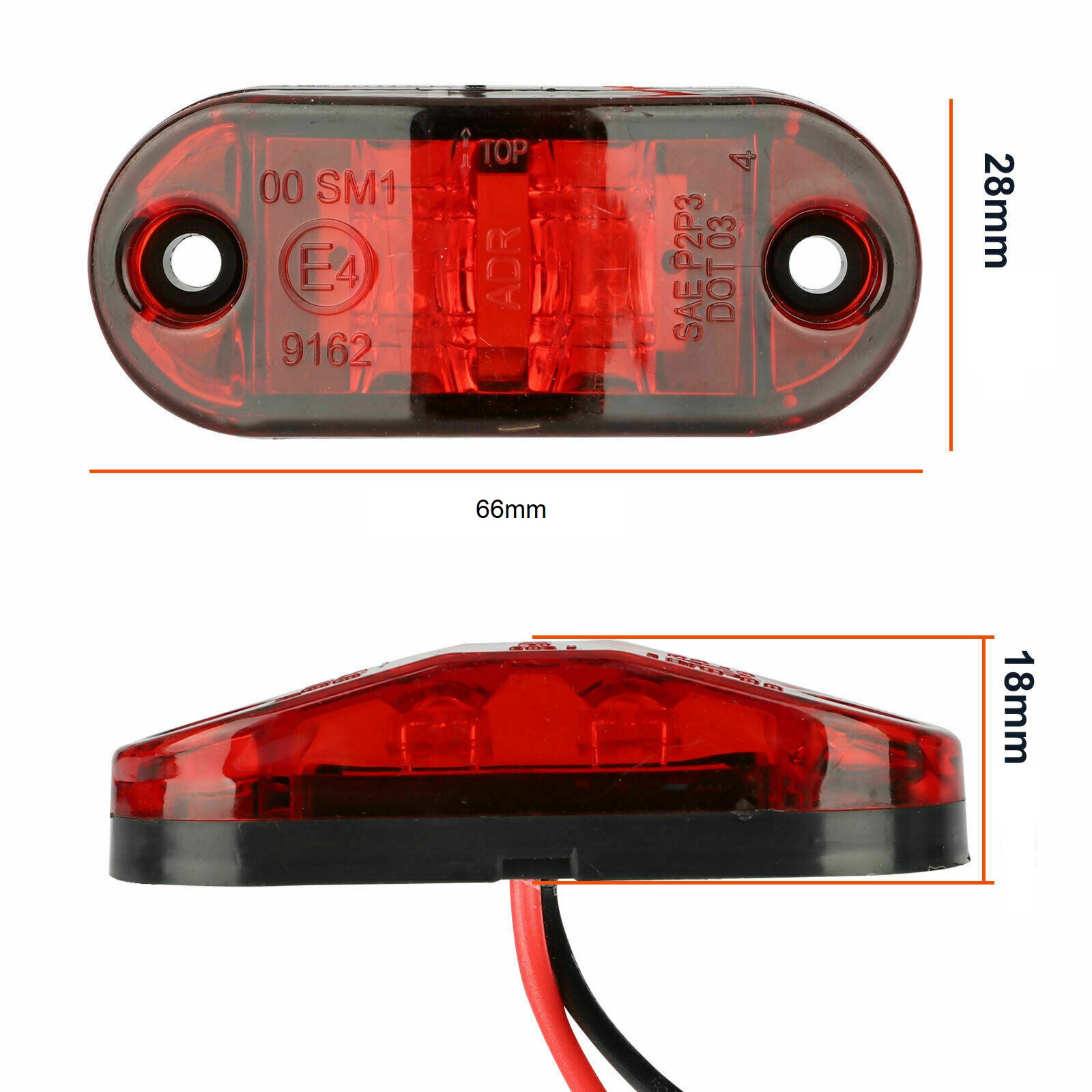 Led V Begrenzungsleuchten Umrissleuchten Rot